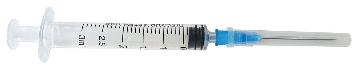 Injection syringe, 3 ml